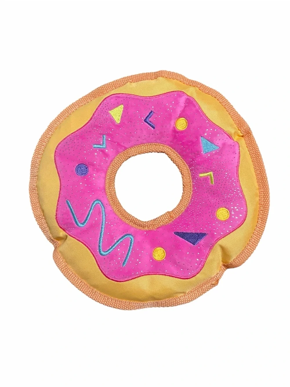 Donut Dog Toy Pink Frosted Plush Crinkle Toy NWOT